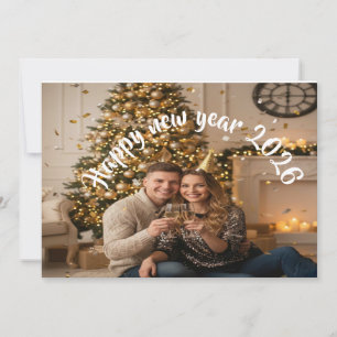 Carte de vœux romantique pour le Nouvel An célébra