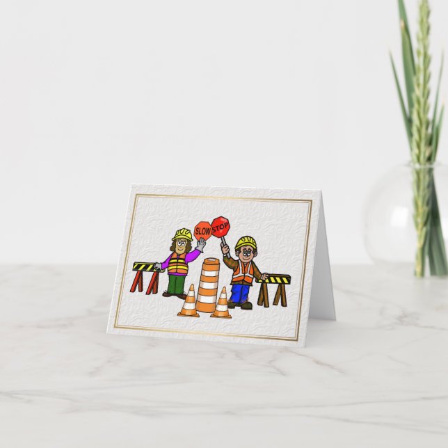 Carte de vœux romantique pour travailleurs de la r (Devant)