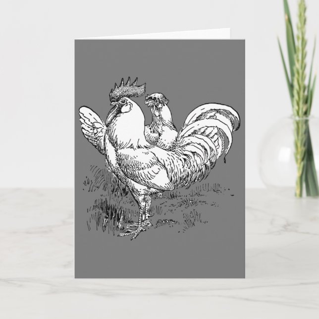 Carte de voeux Rooster (Devant)