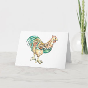 Carte de voeux Rooster Art