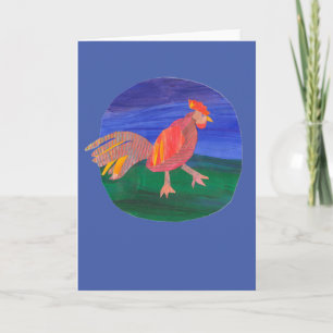 Carte de voeux Rooster, Ferme, Poulet, Personnalis