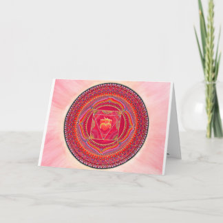 Carte de voeux Root Chakra Mandala