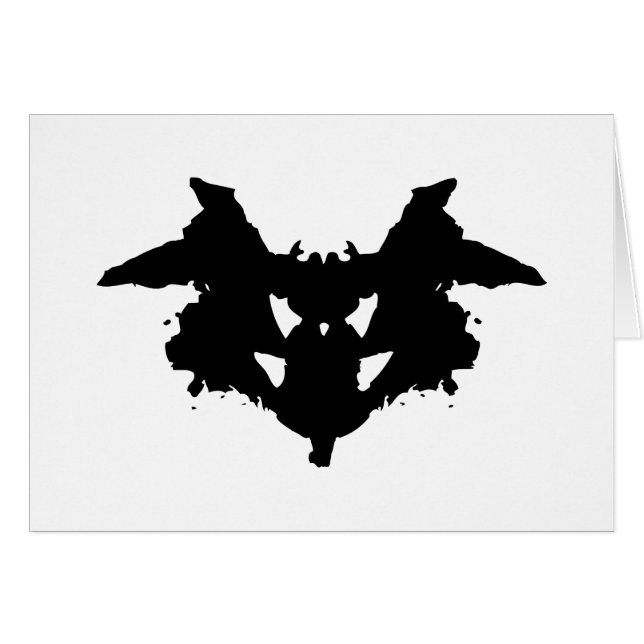Carte de voeux Rorschach Inkblot (Devant horizontal)
