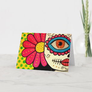 Carte de voeux "Rosa Mexicano"-Jour des morts