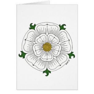 Carte de voeux Rose blanche de York