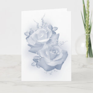 Carte de vœux Rose bleue