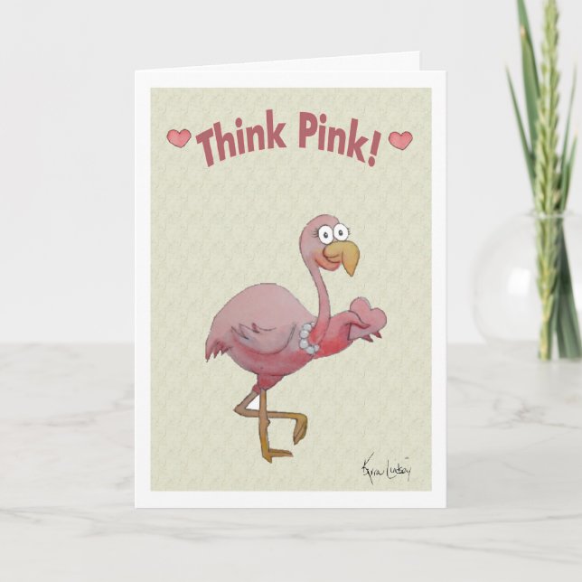 Carte de voeux rose de papier de Saint-Valentin de (Devant)
