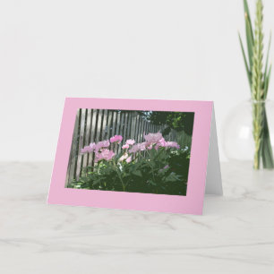 Carte de voeux rose de pivoines