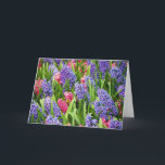 Carte de voeux rose et violet hyacinthe<br><div class="desc">Belle carte de voeux en hyacinthe rose et violet</div>