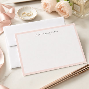 Carte de vœux Rose Pâle Cartes de correspondance