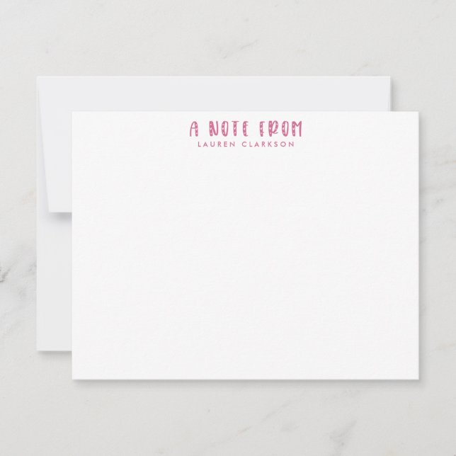 Carte de vœux rose pour la Saint-Valentin (Devant)