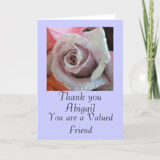 Carte de vœux rose pour un ami précieux Merci