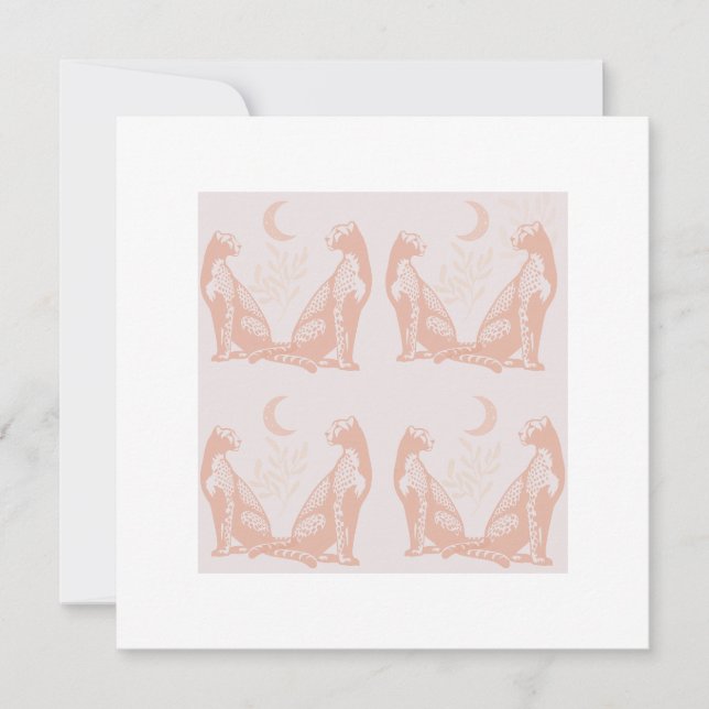 Carte de vœux rose poussiéreux. (Devant)