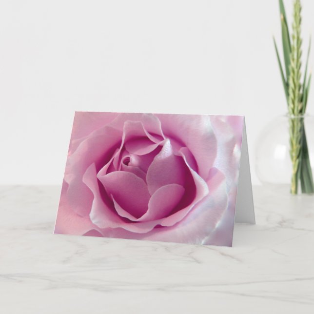 Carte de voeux rose rose (Devant)