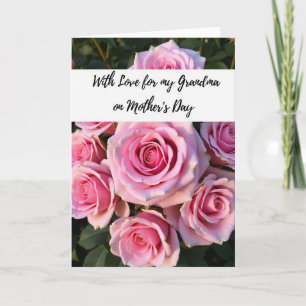 Carte de vœux Rose rose à pois