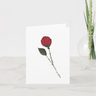 Carte de vœux Rose Rouge