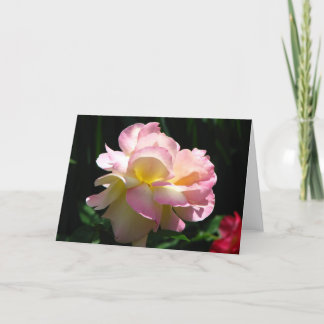 Carte de voeux Rose thé rose