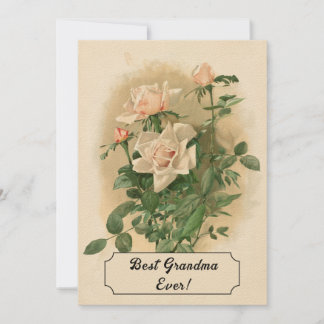 Carte de voeux Roses Roses vintages