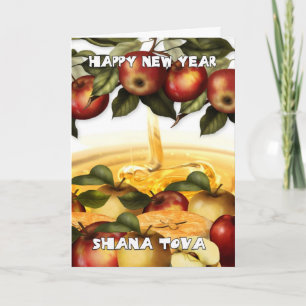 Carte De Voeux Rosh Hashanah Avec Pommes
