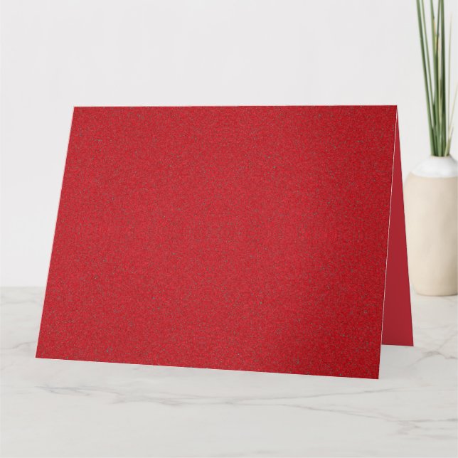 Carte de voeux rouge tomate à effet de bruit - Per (Devant)
