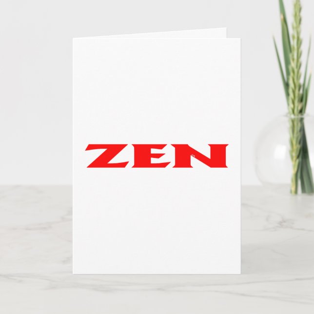 Carte de voeux rouge zen (Devant)