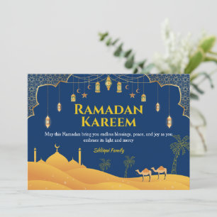 Carte de voeux Royal Blue Ramadan Moubarak