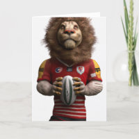 Carte de voeux Rugby Lion