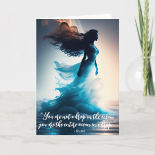 Carte de voeux Rumi Ocean Quote Dreamscape