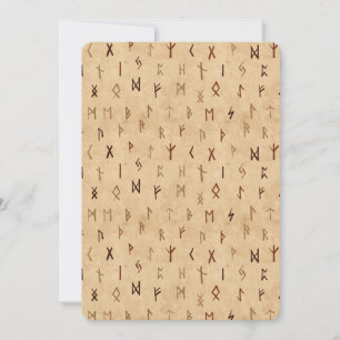 Carte de voeux Runes Flat