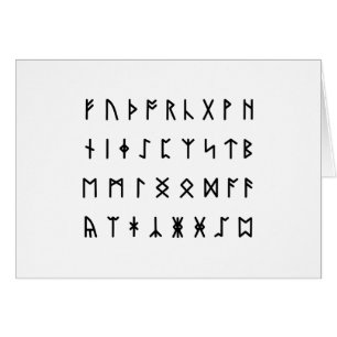Carte de voeux Runic Alphabet [Futhorc]