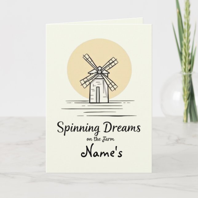 Carte de voeux Rustic Farmhouse Windmill (Devant)