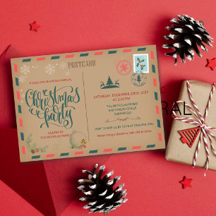 Carte de vœux rustique pour invitation de Noël