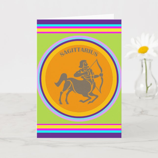 Carte de voeux Sagittaire (Petite plante)