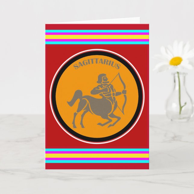 Carte de voeux Sagittaire (Petite plante)