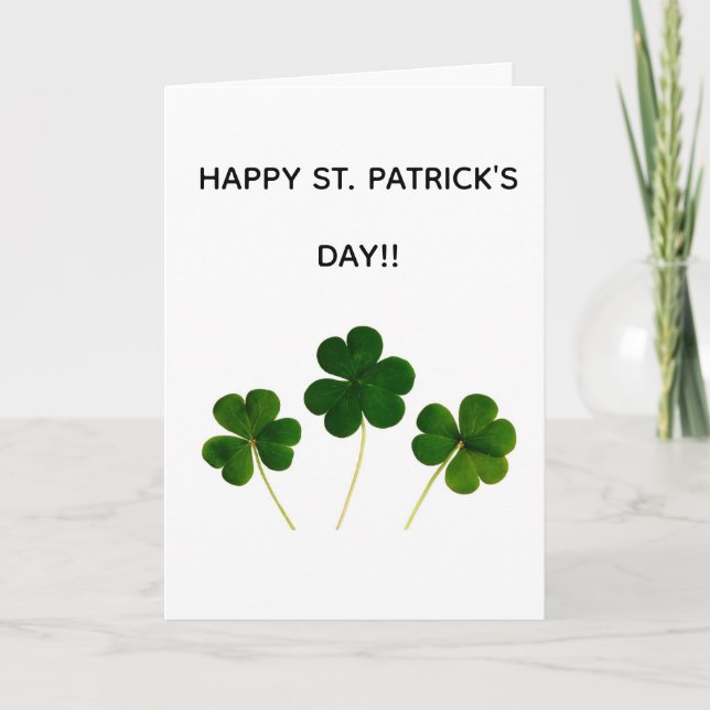 Carte de vœux Saint-Patrick (Devant)