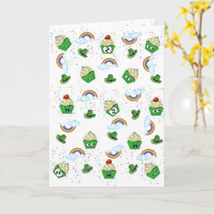 Carte de voeux Saint Patrick Cupcakes