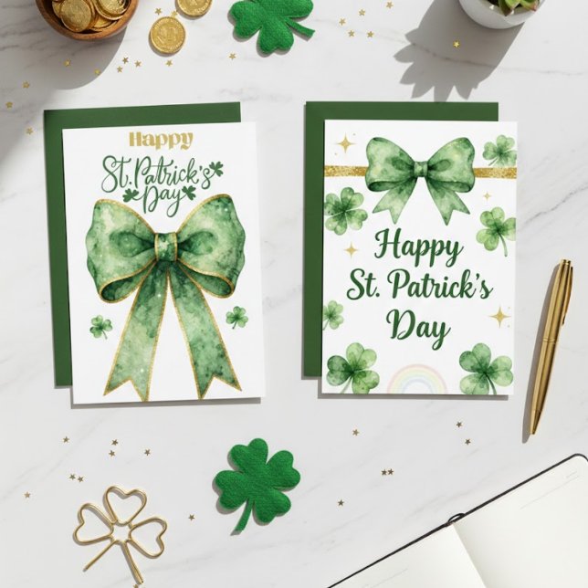 Carte de vœux Saint-Patrick Joyeuse Fête Irlandais (Créateur téléchargé)