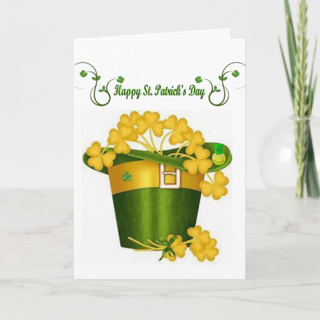 Carte de voeux Saint Patrick's Day (Devant)