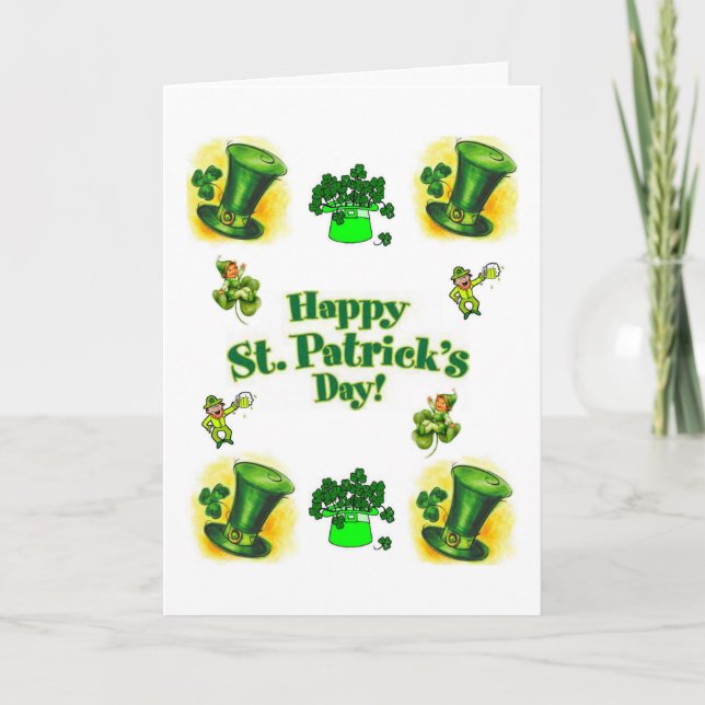 Carte de voeux Saint Patrick's Day (Devant)