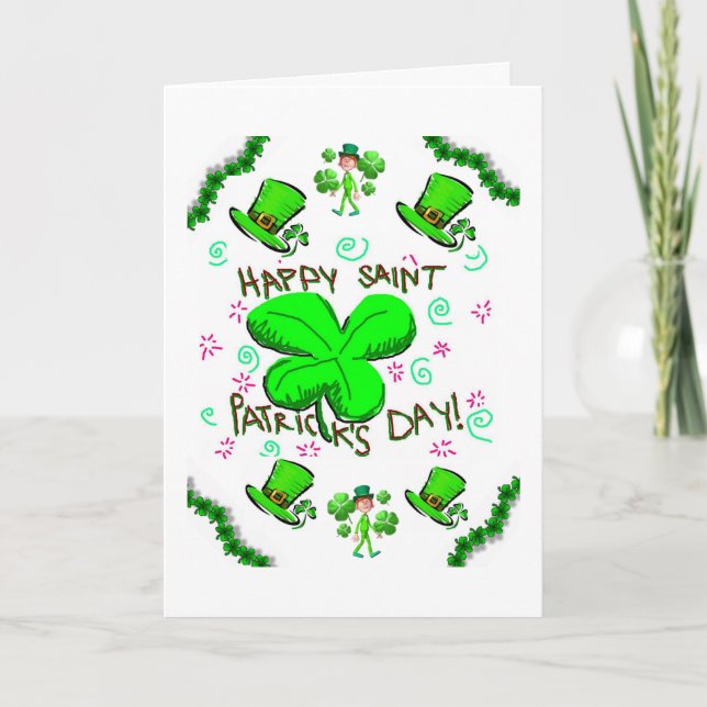 Carte de voeux Saint Patrick's Day (Devant)