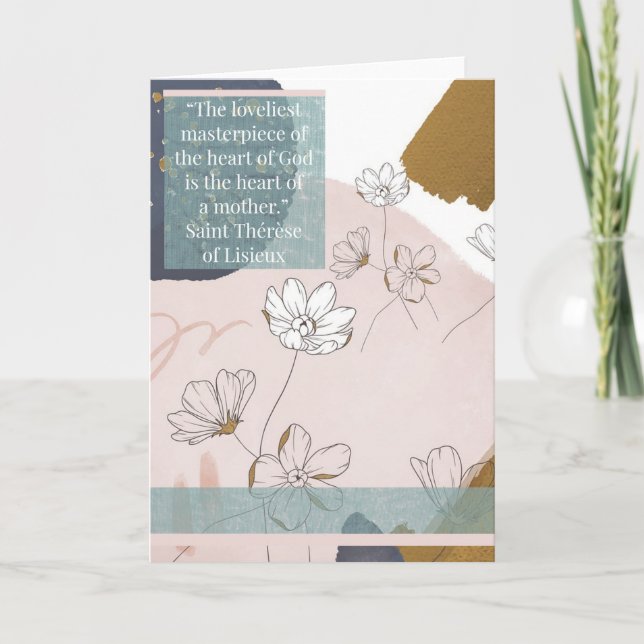 Carte de voeux - Saint Thérèse de Lisieux - Mères (Devant)