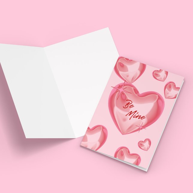 Carte de vœux Saint-Valentin Fais-moi tien (Be Mine Heart Playing Card Greeting Card)