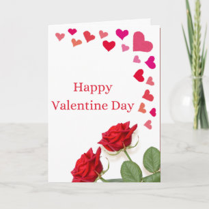 Carte de vœux Saint-Valentin Rose Joyeuse
