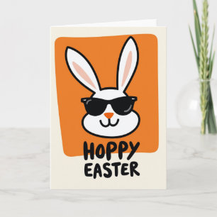 Carte de vœux saisonnière Cool Bunny