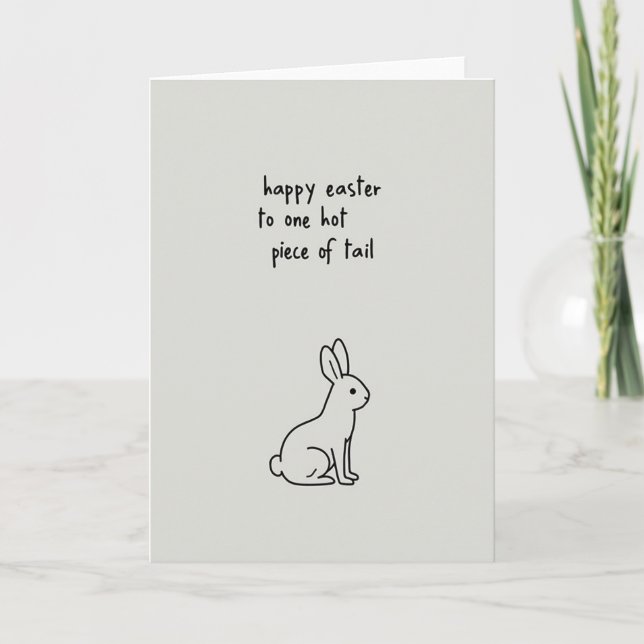 Carte de vœux saisonnière Lapin mignon (Devant)