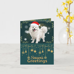Carte de voeux Samoyed Gold sur mesure