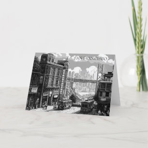 Carte de voeux San Francisco Black and White