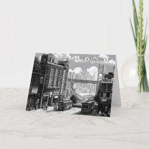 Carte de voeux San Francisco Black and White