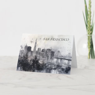 Carte de voeux San Francisco Black and White
