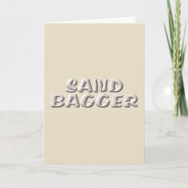 Carte de voeux Sandbagger crème (Devant)
